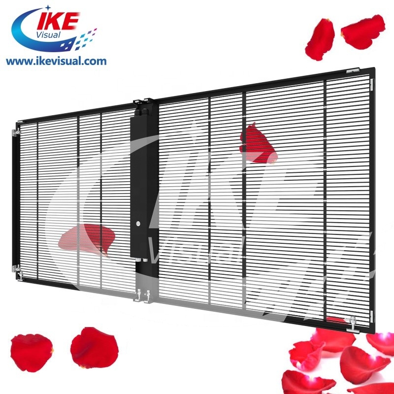 Glass Window LED Transparent Display Screen Outdoor P5 Full Color