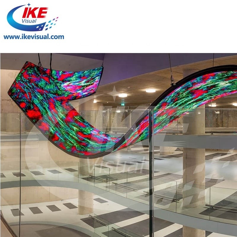 Decorative P5 Indoor Curved LED Display Screen Soft Full Color For Ceiling