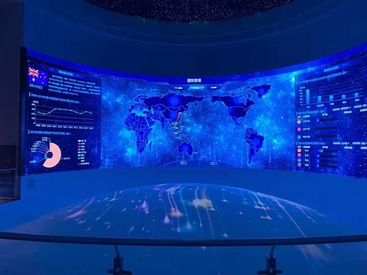 Processor Video Profesional LED Curved Display Screen IP65 Untuk Sewa Luar Ruangan